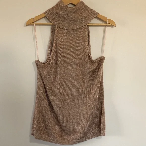 NWT Guess Metallic turtle neck sweater Pink XL - Picture 7 of 14